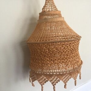 Crochet Lampshade Handmade Ventage-Style